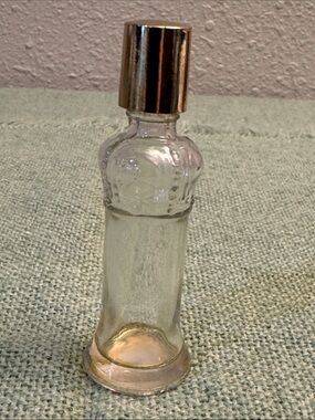 Empty Miniature Wind Song Perfume Bottle with Gold-Tone Cap